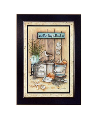 Trendy Decor 4U Another Day in Paradise By Mary June, Printed Wall Art, Ready to hang, Black Frame, 10" x 14"