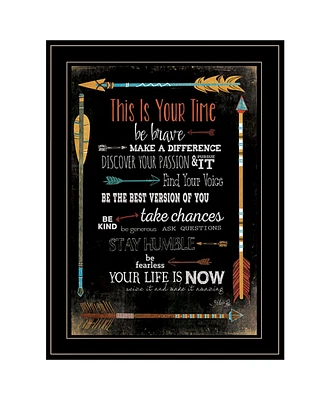 Trendy Decor 4U This is Your Time by Marla Rae, Ready to hang Framed Print, Black Frame, 21" x 27"