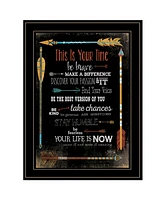 Trendy Decor 4U This is Your Time by Marla Rae, Ready to hang Framed Print, Black Frame, 21" x 27"