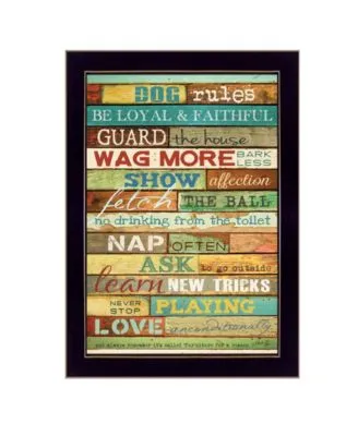 Trendy Decor 4u Dog Rules By Marla Rae Printed Wall Art Collection