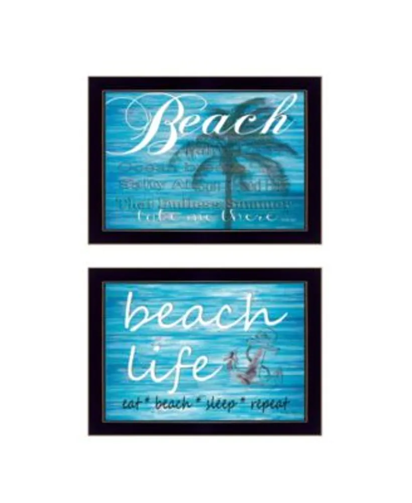 Trendy Decor 4u Beach Life 2 Piece Vignette By Cindy Jacobs Frame Collection