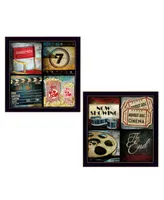 Trendy Decor 4U At The Movies Collection By Mollie B., Printed Wall Art, Ready to hang, Black Frame, 28" x 14"