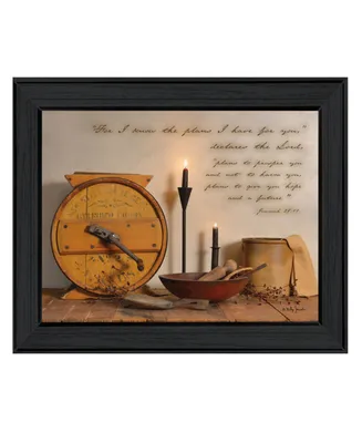 Trendy Decor 4U The Plans I have for You By Billy Jacobs, Printed Wall Art, Ready to hang, Black Frame, 18" x 14"