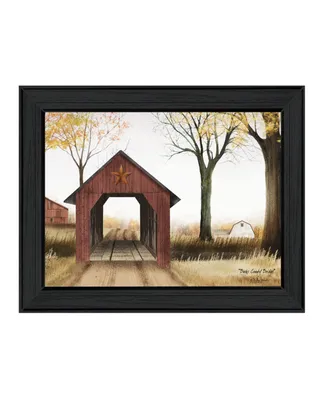 Trendy Decor 4U Bucks County Bridge By Billy Jacobs, Printed Wall Art, Ready to hang, Black Frame