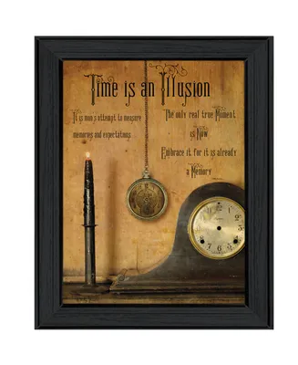 Trendy Decor 4U Time is the Illusion By Billy Jacobs, Printed Wall Art, Ready to hang, Black Frame