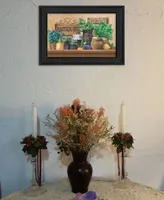 Trendy Decor 4U Antiques and Herbs By Ed Wargo, Printed Wall Art, Ready to hang, Black Frame, 15" x 11"