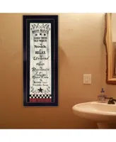 Trendy Decor 4u Bath Rules By Linda Spivey Printed Wall Art Ready To Hang Collection