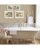 Trendy Decor 4U Garden Bath Collection By Pam Britton, Printed Wall Art, Ready to hang, White Frame, 40" x 14"