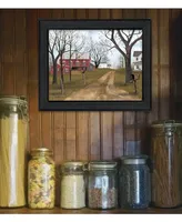 Trendy Decor 4U The Old Dirt Road By Billy Jacobs, Printed Wall Art, Ready to hang, Black Frame, 18" x 14"