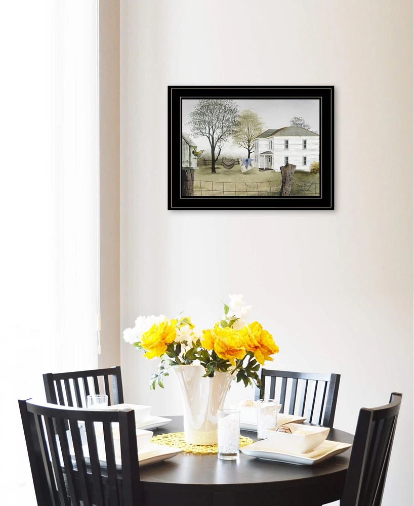 Trendy Decor 4U Spring Cleaning by Billy Jacobs, Ready to hang Framed Print, Black Frame, 21" x 15"