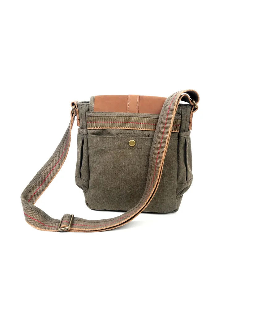 Tsd Brand Turtle Ridge Canvas Crossbody Bag