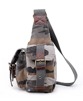 Tsd Brand Camo Canvas Messenger Bag