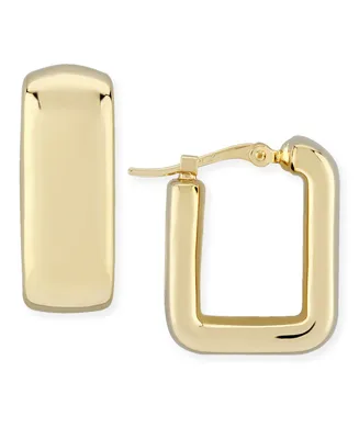 Bold Square Hoop Earrings Set in 14k Gold