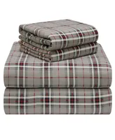 Pointehaven Plaid Flannel Sheet Set, California King