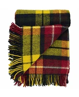 Prince of Scots Highland Tartan Tweed Pure 100% Wool Throw, 72" x 59"