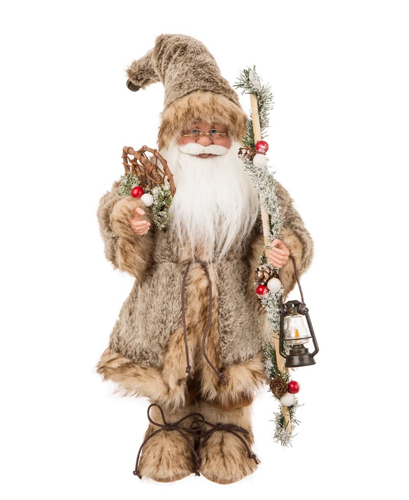 Glitzhome 18" H Santa Figurine