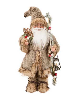 Glitzhome 18" H Santa Figurine