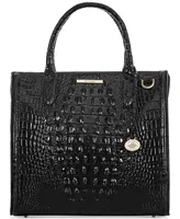 Brahmin Caroline Melbourne Embossed Leather Satchel