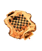 BeldiNest Olive Wood Chess Set Naturalist Live Edge 6 x 6