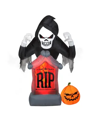 National Tree Company 6ft. Inflatable Shaking Grim Reaper