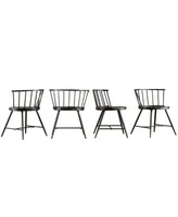 iNSPIRE Q Webber Round Dining Set with Iron Legs and Low-Back Chairs