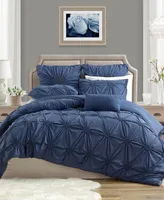 Charming Ruched Rosette Duvet Cover Set - Twin/Twin Xl