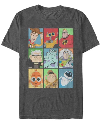 Disney Pixar Men's Epic Boxed Up Line Character, Short Sleeve T-Shirt