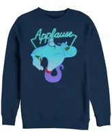 Disney Men's Aladdin Genie Applause Neon Light, Crewneck Fleece