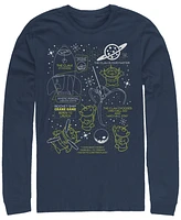 Disney Pixar Men's Toy Story Aliens Claw Master Map, Long Sleeve T-Shirt