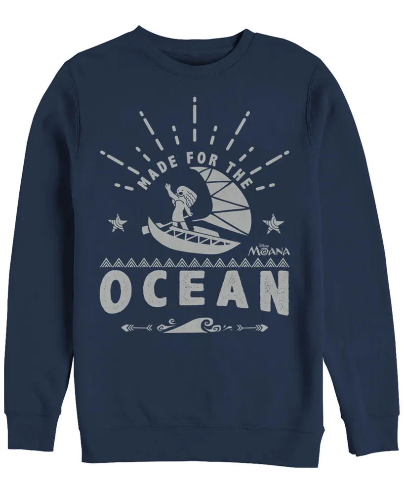 Disney Men's Moana Made for the Ocean, Crewneck Fleece