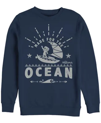 Disney Men's Moana Made for the Ocean, Crewneck Fleece