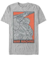 Marvel Men's Avengers Endgame War Machine Pop Art, Short Sleeve T-shirt