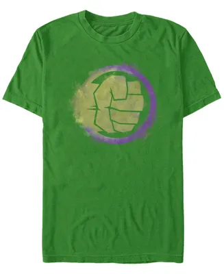 Marvel Men's Avengers Endgame Hulk Spray Paint Fist Logo, Short Sleeve T-shirt