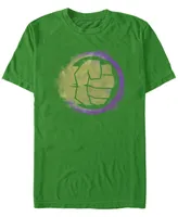 Marvel Men's Avengers Endgame Hulk Spray Paint Fist Logo, Short Sleeve T-shirt