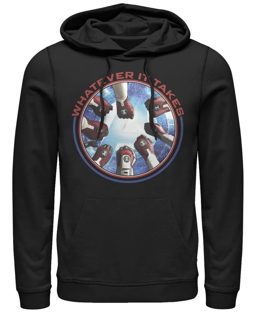 Marvel Men's Avengers Endgame Whatever It Takes Fist Bump, Pullover Hoodie