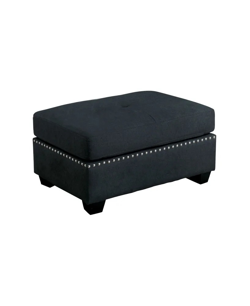 Furniture of America Pinot Nailhead Trim Ottoman