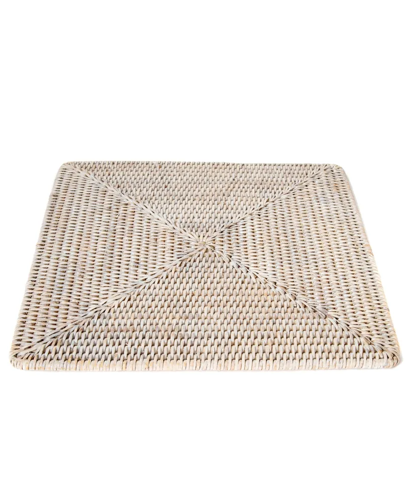 Artifacts Rattan Square Placemat - Off