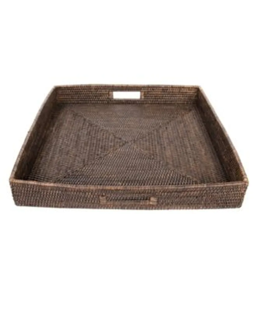 Artifacts Trading Company Rattan Square Ottoman Tray Collection