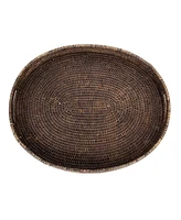 Artifacts Rattan Oval Tray with Cutout Handles