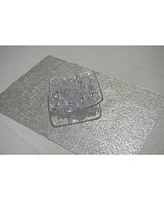 Dainty Home Reversible Metallic Lacey Place Mats Slip Resistant 12" x 18" Placemats - Set of 4
