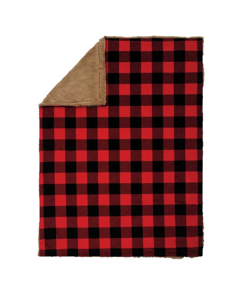 Closeout! Buffalo Check Plush Baby Blanket