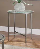 Furniture of America Porcelain Steel Frame End Table