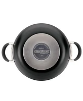 Circulon Symmetry Hard-Anodized Nonstick Induction Casserole Pan with Lid, 5.5-Quart, Black