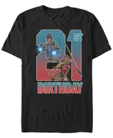 Fifth Sun Men's Marvel Black Panther Shuri and Okoye 21st Birthday Short Sleeve T-Shirt