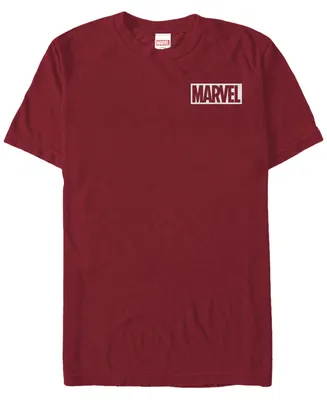 Fifth Sun Marvel Men's Comic Logo Simple White Box Short Sleeve T-Shirt