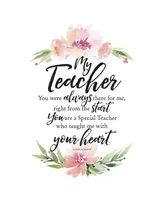 Dexsa My Teacher Woodland Grace Series Wood Plaque with Easel, 6" x 9"