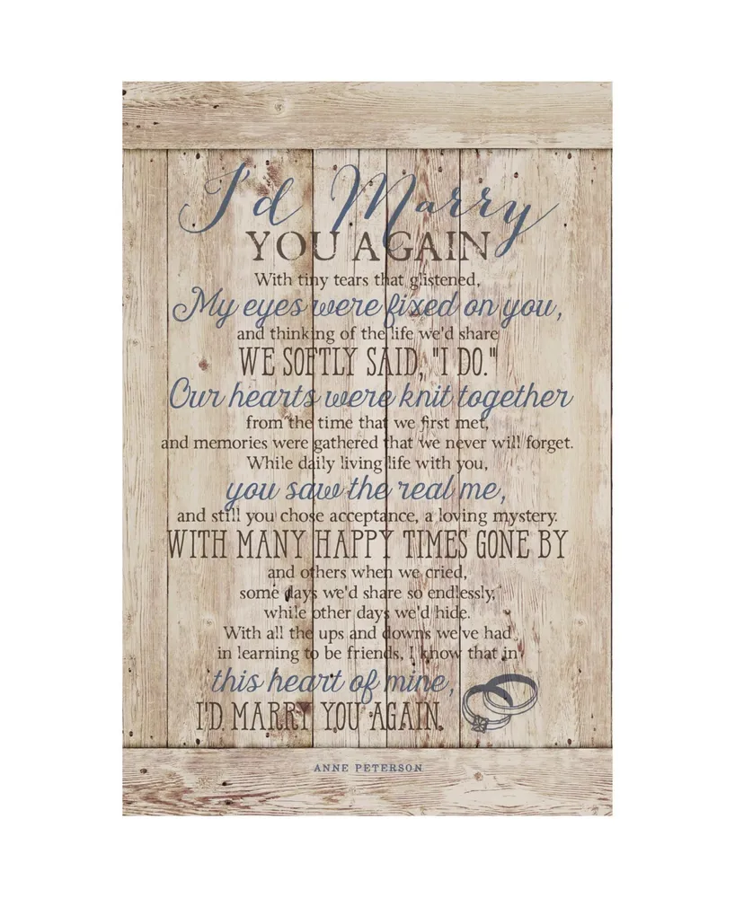 Dexsa I'd Marry You New Horizons Wood Plaque with Easel, 6" x 9"