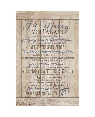 Dexsa I'd Marry You New Horizons Wood Plaque with Easel, 6" x 9"