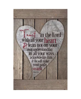 Dexsa Trust in the Lord with All Your Heart New Horizons Wood Plaque, 6" x 9"