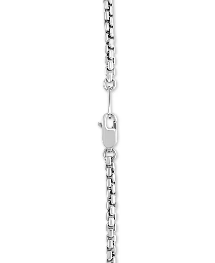 Effy Multi-Gemstone & Diamond (1/10 ct. t.w.) Evil Eye 22" Pendant Necklace in Sterling Silver & 14k Gold